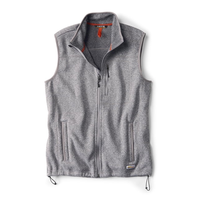 Chaleco polar Orvis Recycled para hombre, cálido, gris jaspeado