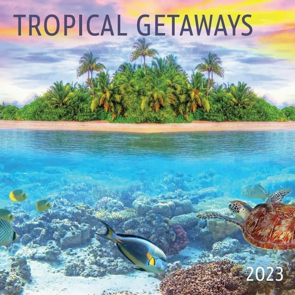 2023- 12 Month Calendar-Tropical Getaways 12x12 Hanging Wall Calendar