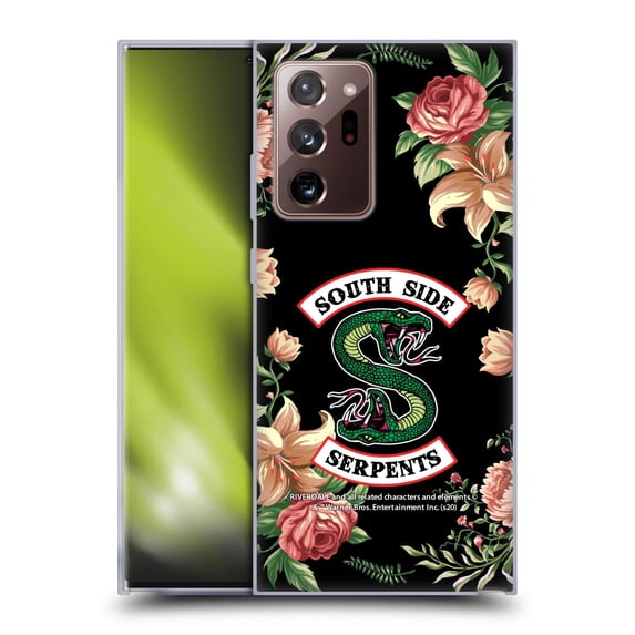 Head Case Designs Officially Licensed Riverdale South Side Serpents Floral Print Logo Soft Gel Case Compatible with Samsung Galaxy Note20 Ultra / 5G
