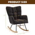 thumbnail image 5 of LUMAMIN Nursery Rocking Chair Teddy,  Teddy Fabric Rocking Chair with Tufted Backrest and Metal Frame, Upholstered Glider Chair for Living Room, Bedroom or Leisure Area, 5 of 12