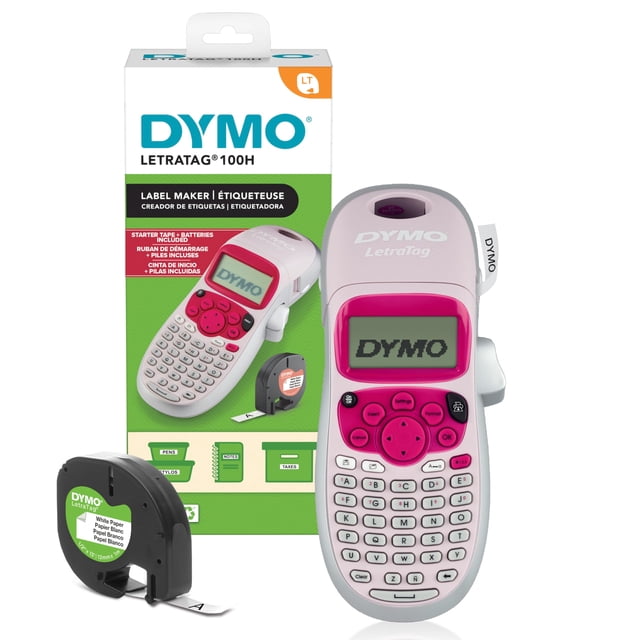 DYMO LetraTag LT-100H Handheld Aesthetic Label Maker, ABC Keyboard Label Printer with Easy-to-Use, 13 Character LCD Screen, Great for Home & Office O