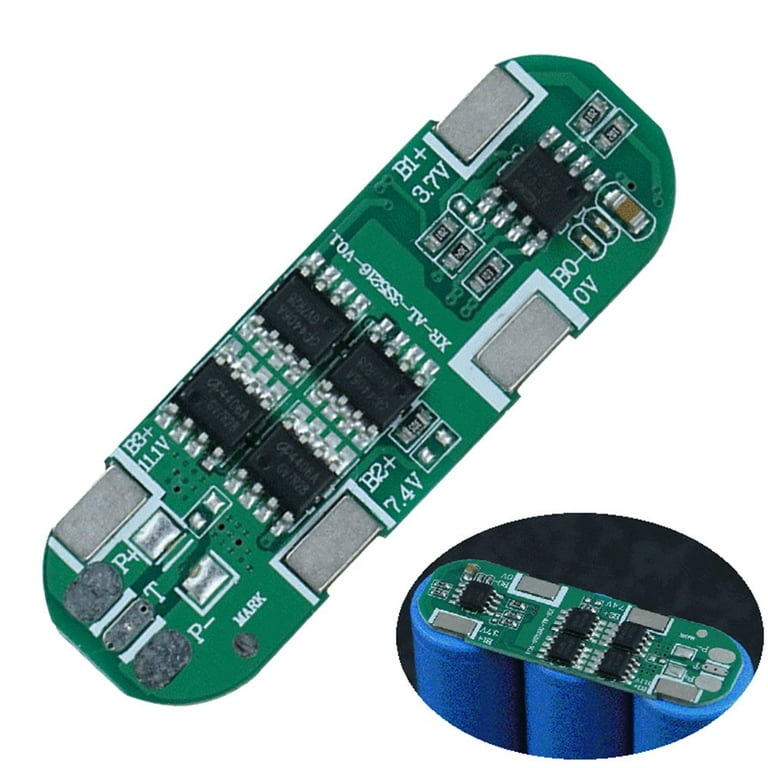 BMS, 3 Series 11.1V 12V 12.6V Lithium Battery Cell BMS PCB Protection  Board, with Overcharge Protection, Over Discharge Protection, Short Circuit