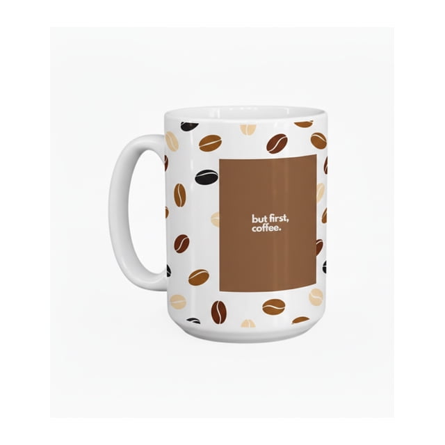 Taza de cerámica 445 ml diseño café decorativo
