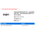 thumbnail image 2 of Intake Manifold Gasket Set - Compatible with 1991 - 1995 Chevy C3500 7.4L V8 L19 VIN N 1992 1993 1994, 2 of 2