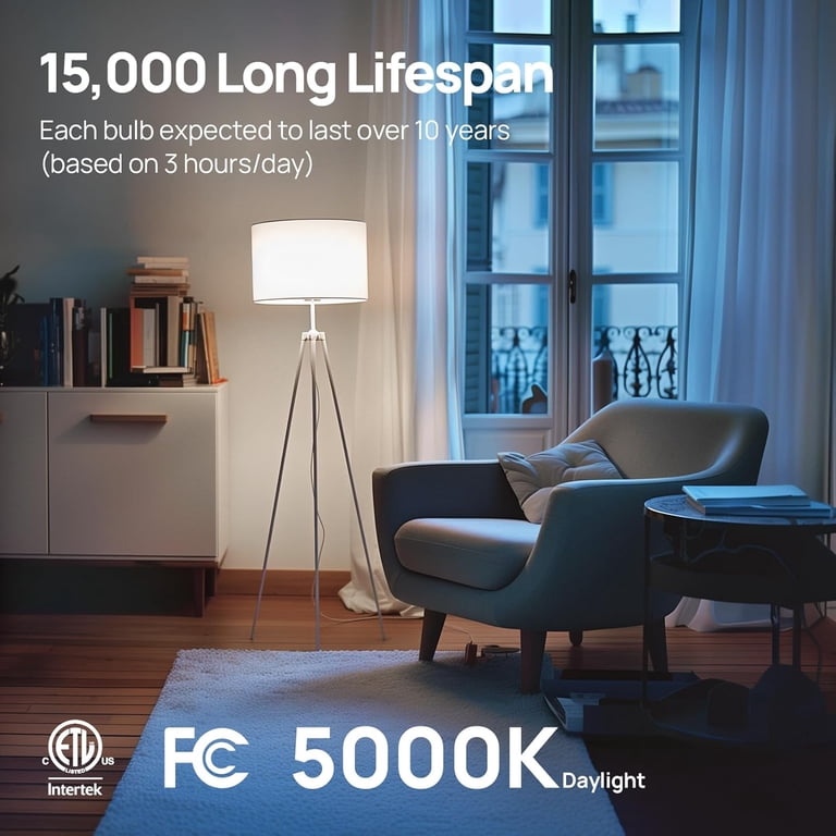Linkind A19 LED Bulbs, 100W Equivalent, Daylight, 6-Pack photo 4