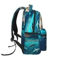 thumbnail image 3 of Fotbe Hawaiian Ship Dolphin Pattern Casual Backpack for School, Travel, and Outdoor Activities - Durable, Lightweight, and Comfortable, 3 of 5