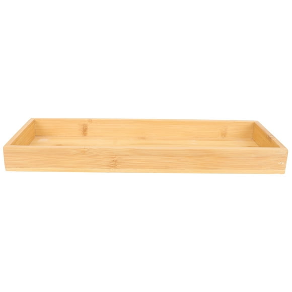 FESTFENDS Bathroom Vanity Tray Bamboo Holder Natural Wood 1Set