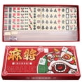 thumbnail image 4 of Mini Chinese Majong Set White Melamine Portable For Casual Gamers 1 Set, 4 of 8