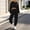 Black, variant on IUYRTFE Women's 2-Piece Cropped Hoodie and Jogger Set Long Sleeve Casual Activewear Tracksuit