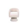 thumbnail image 4 of Swivel Barrel Chair, Accent Chair Armchair for Living Room, Comfy Round Swivel Chair, Modern 360 Degree Swivel Accent Single Sofa Chairs, for Living Room Bedroom Office Lounge, Beige, 4 of 7