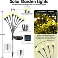thumbnail image 2 of CTAnnie 2025 Solar Lights Outdoor Waterproof, 6 Pack Solar Garden Lights, Firefly Light Outdoor Waterproof, Twinkle Swaying Fairy Light for Yard Patio Pathway Garden Decoration (Warm White), 2 of 6