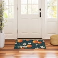 thumbnail image 3 of Yayeee Doormat for Indoor Entrance 32" x 20" Non Slippery Floor Rug, Blue Floral Oranges, 3 of 8