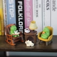 thumbnail image 2 of Set de estatuas de ranas en miniatura Refintural para decoración, 2 of 6