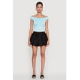 thumbnail image 2 of Womens Trendy High Waisted Mini Bubble Hem Skort, 2 of 6