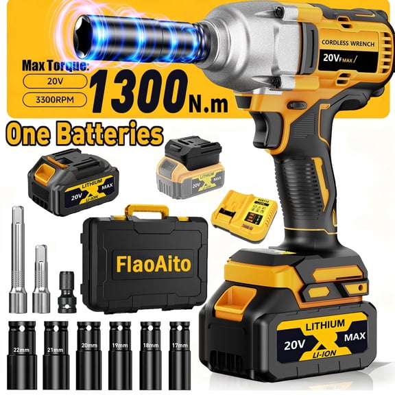 20V Cordless Impact Wrench High Torque