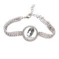 thumbnail image 1 of Huellas genéticas del violonchelo Pulsera de tobillera de cadena de tenis, joyería de diamantes, 1 of 3