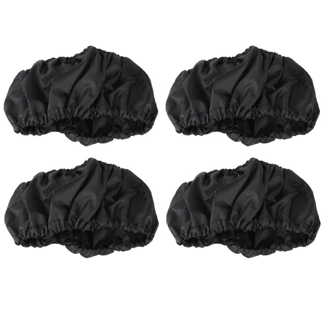 Juego de 4 fundas protectoras para ruedas de cochecito de bebé, color negro, accesorios a prueba de polvo, talla S