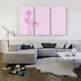 thumbnail image 2 of ARTCANVAS Dandelion Gray Teal Pink Rectangle Canvas Art Print - Size: 60" x 40" (1.50" Deep) (3-Piece), 2 of 9