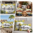 thumbnail image 4 of Summer Lemon Outdoor Pillow Covers 24x24 Set of 2,Waterproof Patio Throw Pillowcase Protectors,Spring Yellow Fruits Green Leaf Plant Decorative Pillow Shams Cushion Covers for Seat Bed Couch Sofa, 4 of 8