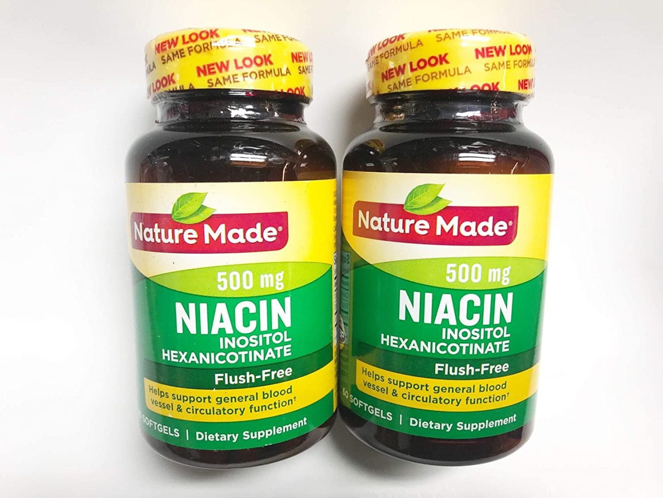 Nature Made FlushFree Niacin (B3) 500 mg. 60 Softgels (Pack of 2