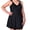 Black, variant on Women's Plus Size Swimsuit Two Piece Dress with Shorts Tankini Set High Waist Tummy Control Bathing Suit