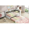 thumbnail image 4 of CoSoTower Twin Size Daybed with Trundle, Storage Cabinets and USB Ports, White, 4 of 9