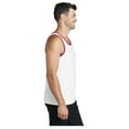 thumbnail image 3 of Port & Company Men's Casual Core Cotton Tank Top White/ Red PC54TT 3X-Large, 3 of 3