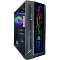 thumbnail image 4 of Apevia MatrixBK ATX Mid Tower Case with 1 x Tempered Glass Window Top USB30USB20Audio Ports 4 x RGB Fans Black, 4 of 8