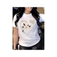 thumbnail image 1 of Comfortable Women's Summer T-Shirt Breathable Heart Print Casual Sporty Style Machine Washable, 1 of 6
