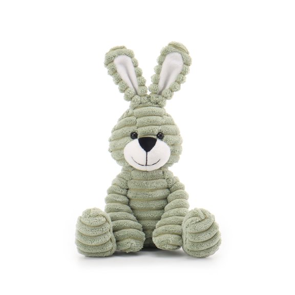 Apricot Lamb Corduroy Green Bunny Plush Toy for Kids 6.3 Inches