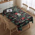thumbnail image 2 of Dark Christmas Tree and Gift Pattern Rectangle Tablecloth 60"x84",Waterproof Polyester Rectangle Table Cloth, Wipeable Spillproof Polyester Tablecloth for Dining, Camping, Indoor and Outdoor, 2 of 5