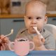thumbnail image 3 of Taza Preescolar de Silicona - Taza Abierta de Entrenamiento para Bebés con Asa, Adecuada para Niños Mayores de 6 Meses, 3 of 5