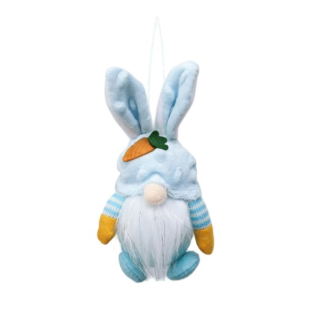 Muñeco enano de gnomo de conejo de Pascua, decoración colgante de escritorio, figura de dibujos animados para la configuración y decoración de escenas de festivales.