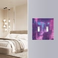thumbnail image 5 of Dailycode Light Switch Plate Covers 2 Gang Wall Plate Plastics Outlet Covers for Kitchen Home Office Decor Futuristic Cyberpunk City, 5 of 8