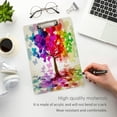 thumbnail image 5 of FMSHPON Butterfly Abstract Colorful Clipboard Hardboard Wood Nursing Clip Board and Pull for Standard A4 Letter 13x9 inches, 5 of 8