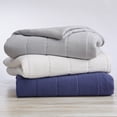thumbnail image 6 of Great Bay Home Textured Spandex Solid Reversible Quilt Set With Shams  (Full / Queen, Light Grey), 6 of 6