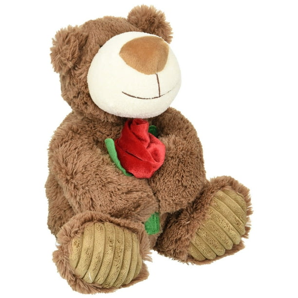 Mocha Latte Teddy Bear With Stuffed Heart - 12 Inch - Walmart.com