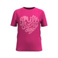 thumbnail image 1 of Playera Simply Basic para Niña, T14  Estampado Corazón Smile Every Day Manga Corta Fucsia, 1 of 4