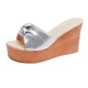thumbnail image 1 of ¡Novedad de 2022! Zapatillas cómodas con cuña y apertura, zapatos de boda para mujer, chanclas doradas de verano con tacones altos, zapatillas de playa para mujer 36 Gao Jinjia LED, 1 of 2