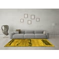 thumbnail image 3 of Ahgly Company Indoor Square Oriental Yellow Industrial Area Rugs, 3' Square, 3 of 4
