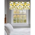 thumbnail image 3 of Summer Lemon Curtain Valances for Windows, Bee Green Botanical Yellow Fruits Kitchen Valance Window Treatment, Light Filtering Block Curtains for Bathroom/Bedroom/Living Room 42'' x 12'', 3 of 9