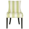 thumbnail image 2 of SAFAVIEH Lester 19''H Stripe Dining Chair Set of 2 Silver Nail Head Green / Cream, 2 of 7
