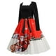 thumbnail image 4 of Vestidos de Navidad Para Mujer Vestido de Cintura Alta de Manga Larga Con Estampado de Cuello Cuadrado Odeerbi  ODB194007, 4 of 8