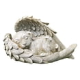 thumbnail image 2 of DOLITY Statue d'Ange en Résine Faite à la Main Chien/chat Pierre Commémorative Figurine Extérieure Maison Chien, 2 of 8
