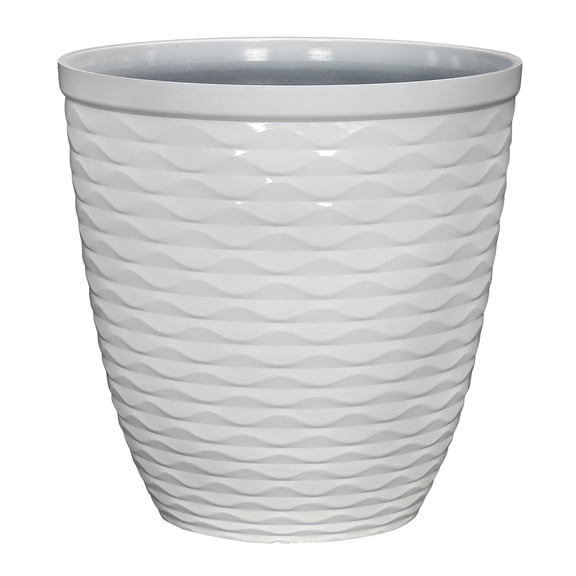 Better Homes & Gardens Caden White Recycled Resin Planter, 12in x 12in x 12in