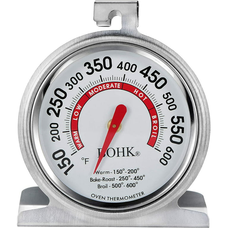 Oven Thermometer Stainless Steel Mini Dial Stand Up Temperature
