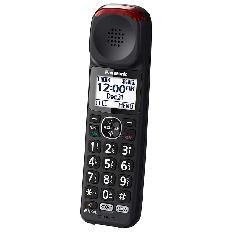 Panasonic Amplified Cordless Phone, DECT 6.0, Link2Cell