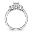thumbnail image 2 of 14K White Gold Diamond Lab Grown Round Ring Band VS SI, D E F, 1 ctw 3 Stone , Size 5, 2 of 2