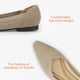 thumbnail image 3 of Zapatos Casuales Vestir Planos para Mujer Tejido Transpirable Compras en El Oficina, 3 of 9