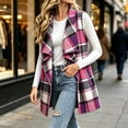 thumbnail image 6 of Stamzod Womens Fashion Flannel Vest Lapel Collar Sleeveless Button Down Plaid Jacket Women Fall Winter Clothes, 6 of 6